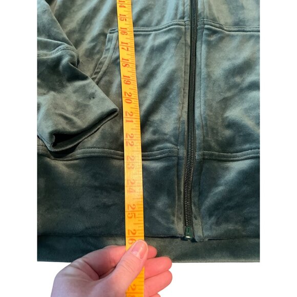 Aerie OFFLINE After Party green Velour Set Oversized Full Zip Hoodie Jogger Pant - Picture 2 of 10